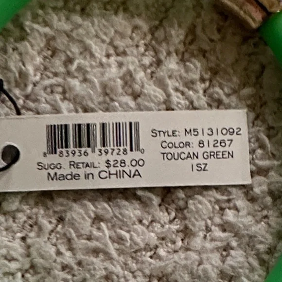 Marc By Marc Jacobs Green Hair Accessory with Gold Charm - Picture 3 of 4